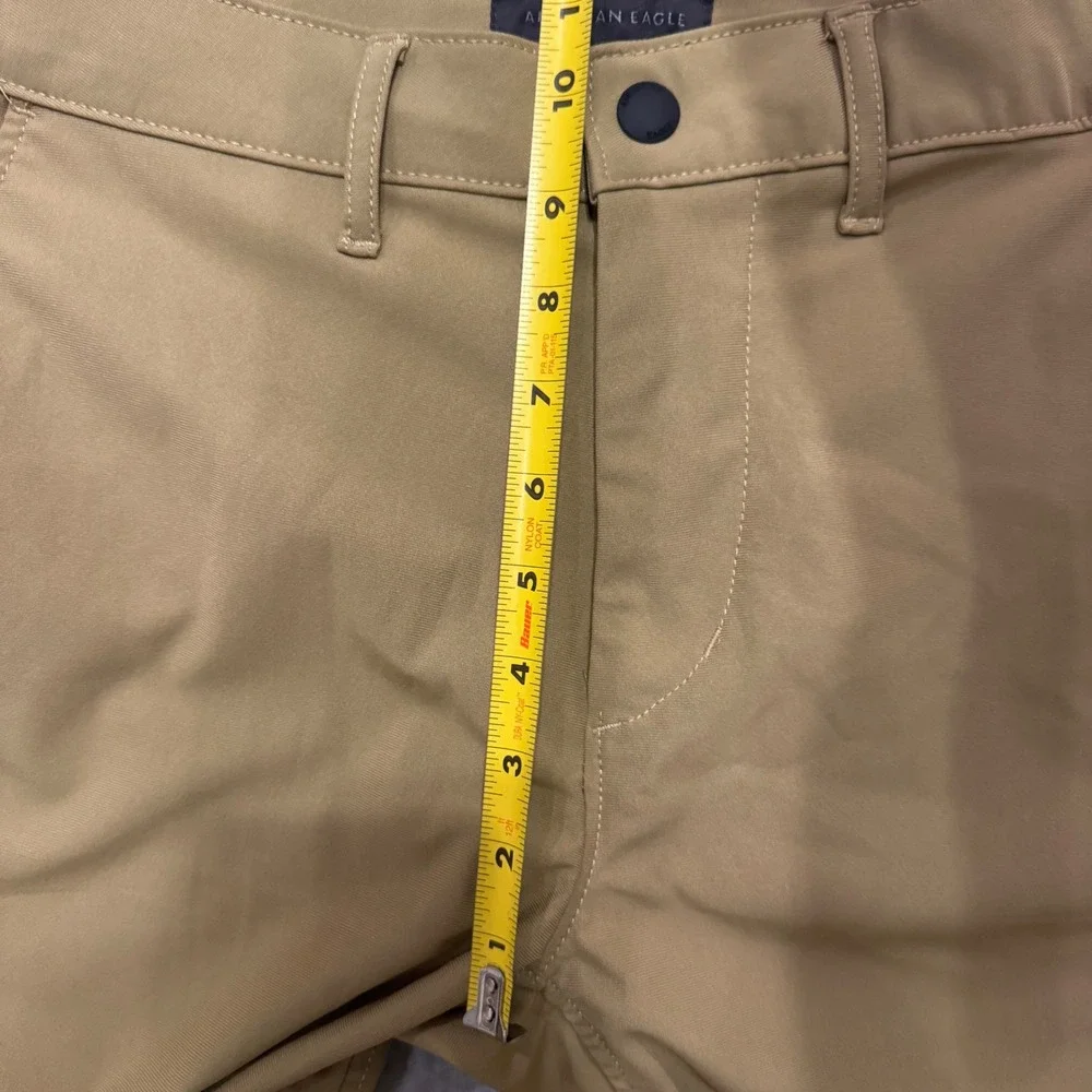 American Eagle Active Flex Khaki Tan Tapered Tech Pants Mens 29x32 Articulated